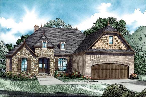 House Plan 82070 with 3 Beds, 3 Baths, 2 Car Garage Elevation