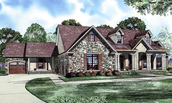 House Plan 82074 with 5 Beds, 3 Baths, 3 Car Garage Elevation