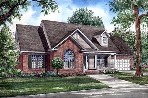 Country, Traditional House Plan 82078 with 3 Beds, 2 Baths, 2 Car Garage Elevation