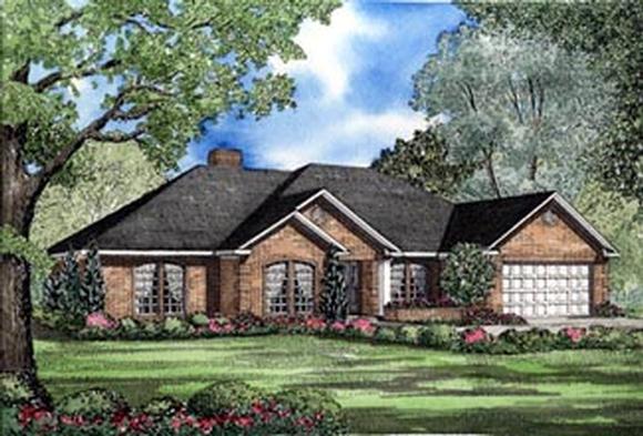 European, Traditional House Plan 82082 with 4 Beds, 3 Baths, 2 Car Garage Elevation