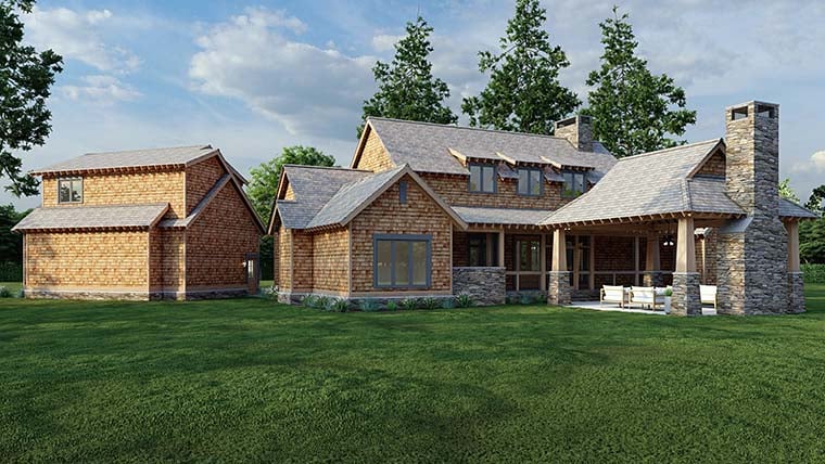 Country, Craftsman, Farmhouse Plan with 2555 Sq. Ft., 5 Bedrooms, 4 Bathrooms, 2 Car Garage Picture 6