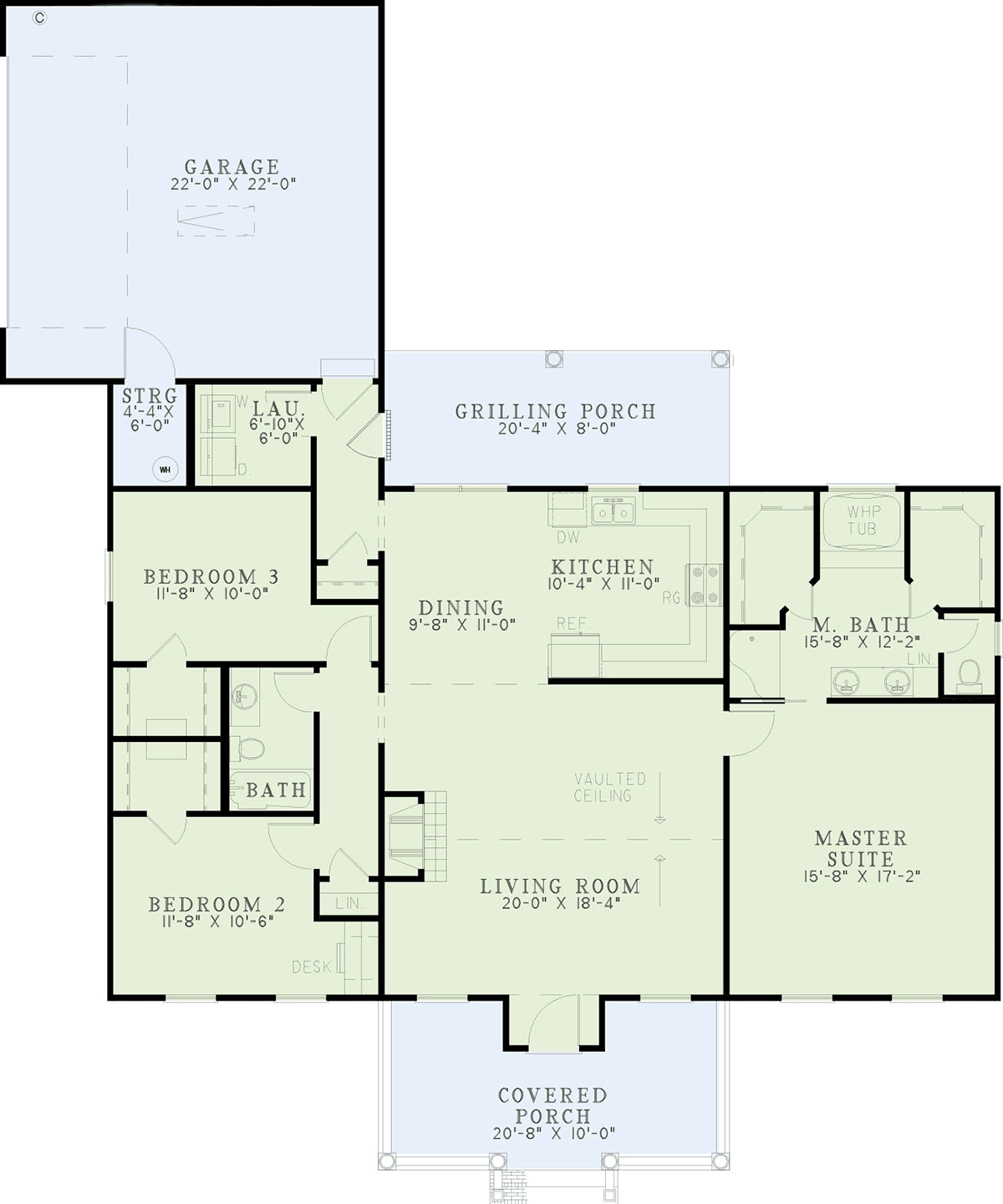 House Plan 82104 - Country Style with 1683 Sq Ft, 3 Bed, 2 Bath