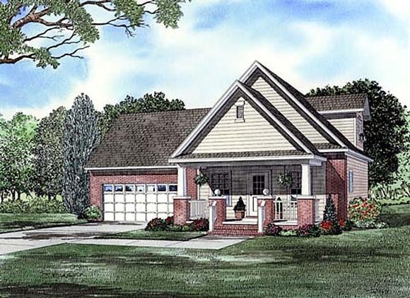 Traditional House Plan 82142 with 3 Beds, 2 Baths, 1 Car Garage Elevation