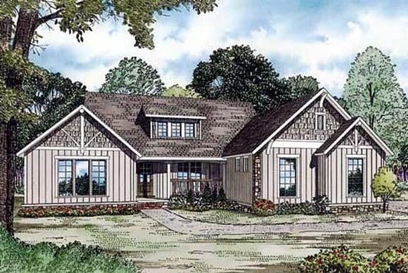 Traditional House Plan 82159 with 4 Beds, 5 Baths, 2 Car Garage Elevation