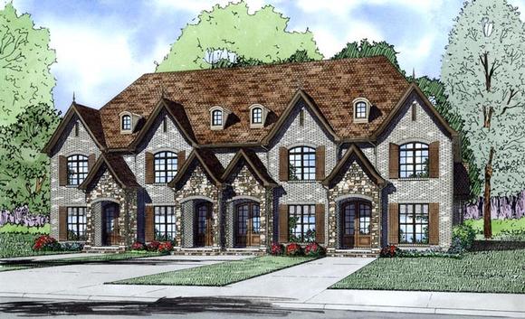 Tudor Multi-Family Plan 82172 with 8 Beds, 12 Baths Elevation