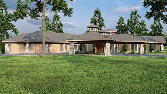 House Plan 82183 with 3 Beds, 4 Baths, 3 Car Garage Elevation