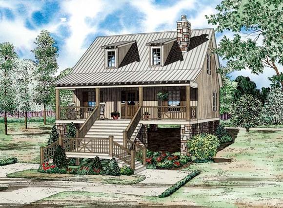 Cape Cod, Coastal, Country House Plan 82203 with 2 Beds, 2 Baths Elevation