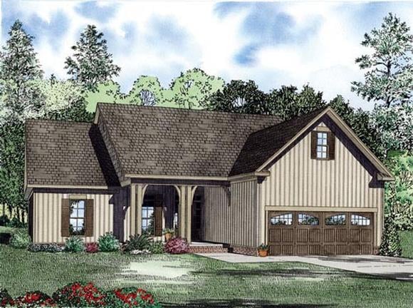 House Plan 82226 with 3 Beds, 2 Baths, 2 Car Garage Elevation