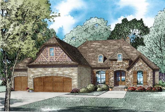 Craftsman, European, French Country House Plan 82236 with 4 Beds, 4 Baths, 3 Car Garage Elevation