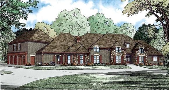 House Plan 82283 with 5 Beds, 6 Baths, 4 Car Garage Elevation