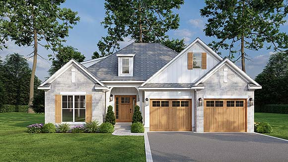 House Plan 82285 with 3 Beds, 3 Baths, 2 Car Garage Elevation