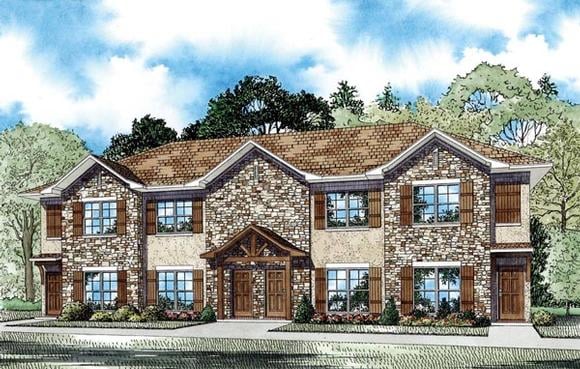 Multi-Family Plan 82288 with 8 Beds, 8 Baths Elevation