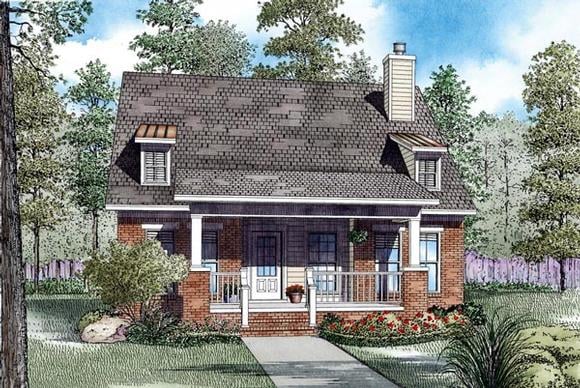 House Plan 82290 with 3 Beds, 2 Baths, 1 Car Garage Elevation