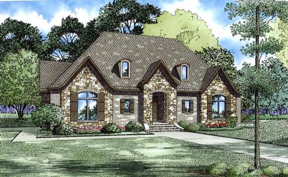House Plan 82300 with 3 Beds, 3 Baths, 3 Car Garage Elevation