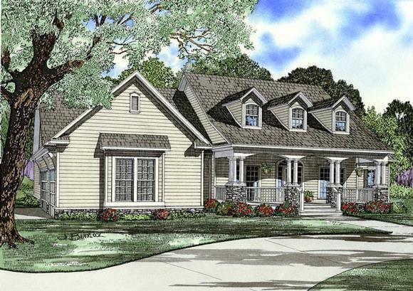 Country, Southern, Traditional House Plan 82332 with 4 Beds, 3 Baths, 3 Car Garage Elevation