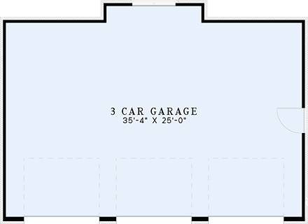 European 3 Car Garage Plan 82338 First Level Plan