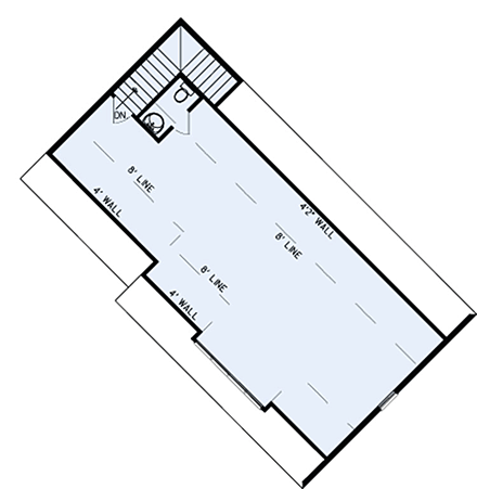 Craftsman, European House Plan 82339 with 4 Beds, 5 Baths, 3 Car Garage Second Level Plan