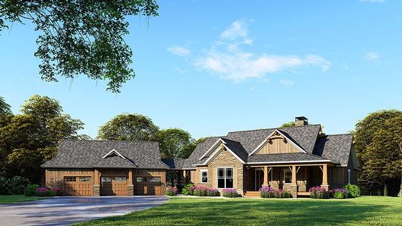 Country, Craftsman, Southern, Traditional House Plan 82349 with 4 Beds, 5 Baths, 3 Car Garage Elevation