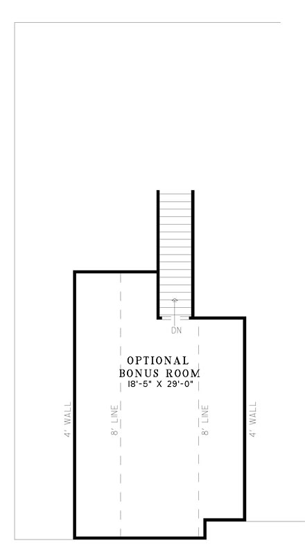 European, Traditional House Plan 82351 with 4 Beds, 3 Baths, 3 Car Garage Second Level Plan