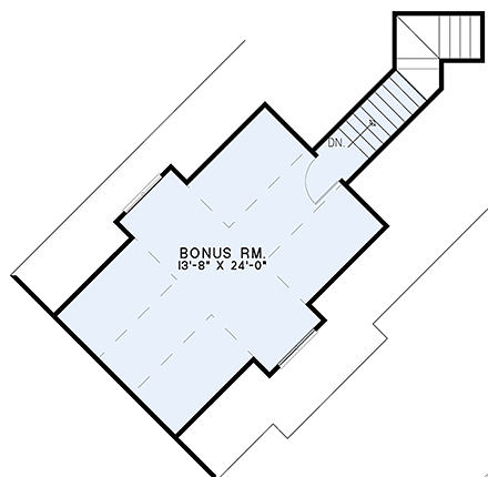 Cottage, Craftsman House Plan 82362 with 3 Beds, 3 Baths, 2 Car Garage Second Level Plan