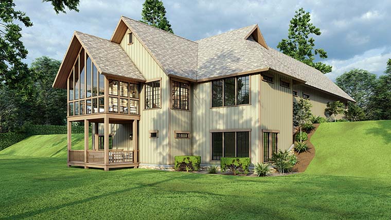 Bungalow, Craftsman Plan with 3447 Sq. Ft., 4 Bedrooms, 4 Bathrooms, 2 Car Garage Picture 6