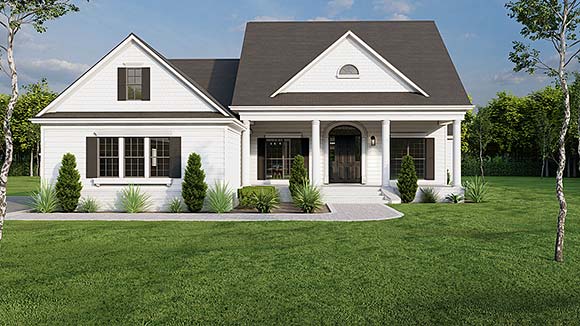 Bungalow, Country, Craftsman, Farmhouse, Historic, Southern, Traditional House Plan 82379 with 4 Beds, 3 Baths, 2 Car Garage Elevation