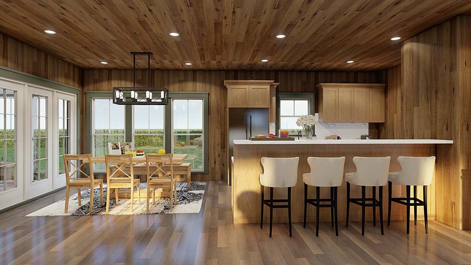 Cottage, Country, Southern Plan with 1903 Sq. Ft., 3 Bedrooms, 2 Bathrooms, 2 Car Garage Picture 12