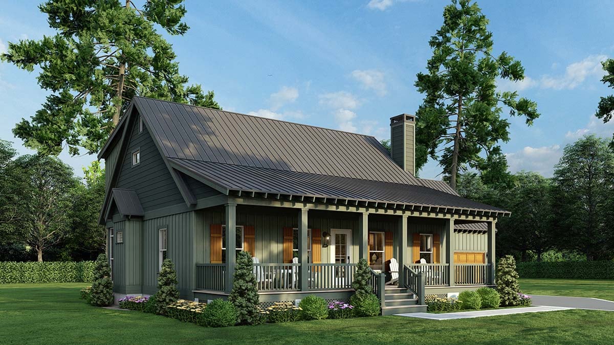 Cottage, Country, Southern Plan with 1903 Sq. Ft., 3 Bedrooms, 2 Bathrooms, 2 Car Garage Picture 3