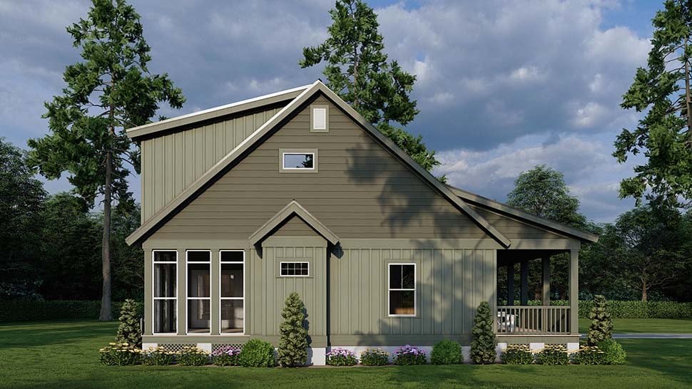 Cottage, Country, Southern Plan with 1903 Sq. Ft., 3 Bedrooms, 2 Bathrooms, 2 Car Garage Picture 4