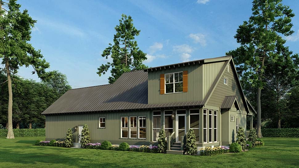 Cottage, Country, Southern Plan with 1903 Sq. Ft., 3 Bedrooms, 2 Bathrooms, 2 Car Garage Picture 7