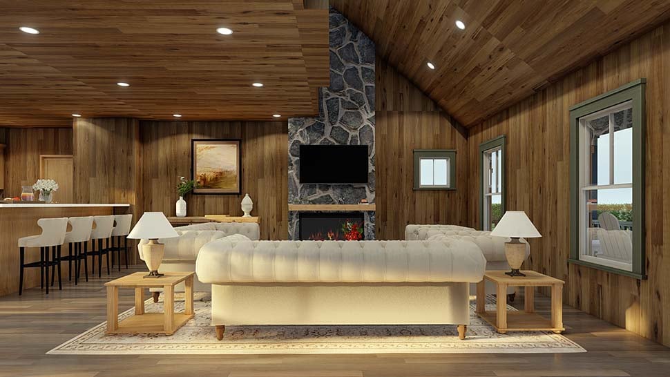 Cottage, Country, Southern Plan with 1903 Sq. Ft., 3 Bedrooms, 2 Bathrooms, 2 Car Garage Picture 8