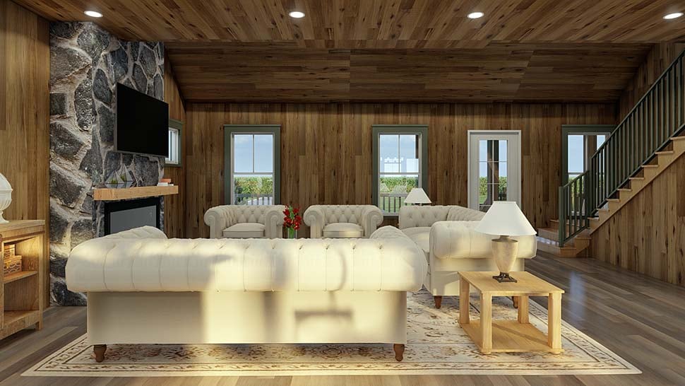 Cottage, Country, Southern Plan with 1903 Sq. Ft., 3 Bedrooms, 2 Bathrooms, 2 Car Garage Picture 9