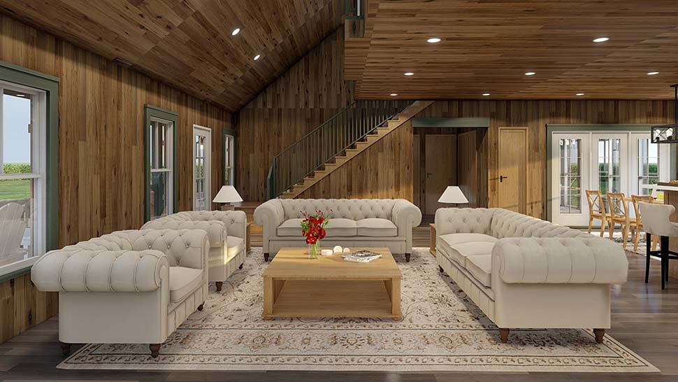 Cottage, Country, Southern Plan with 1903 Sq. Ft., 3 Bedrooms, 2 Bathrooms, 2 Car Garage Picture 10