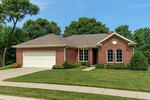 Traditional House Plan 82386 with 3 Beds, 2 Baths, 2 Car Garage Elevation