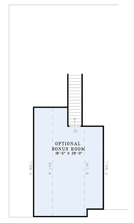 European, Traditional House Plan 82392 with 4 Beds, 3 Baths, 3 Car Garage Second Level Plan