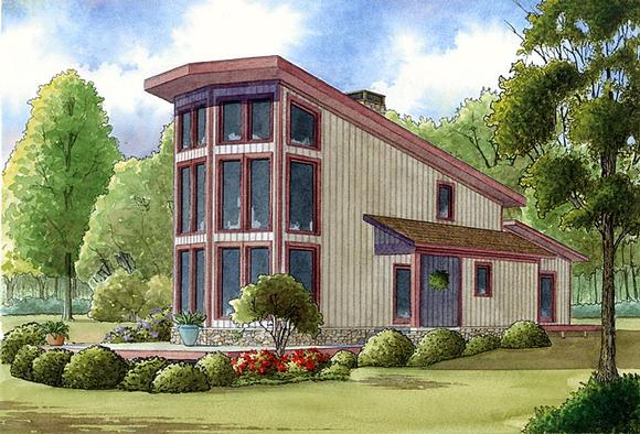 Contemporary House Plan 82405 with 2 Beds, 2 Baths Elevation