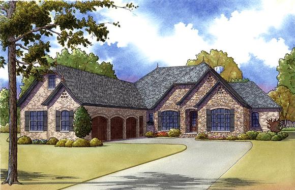 European, Tudor House Plan 82407 with 4 Beds, 4 Baths Elevation