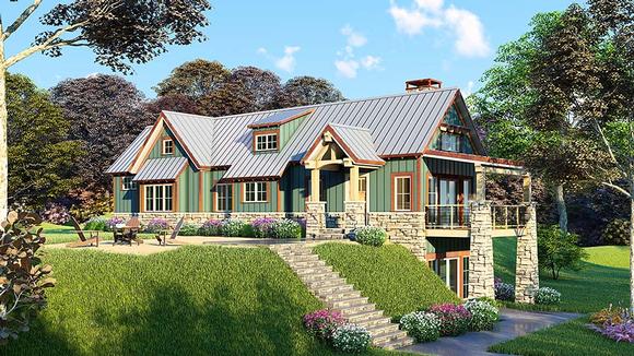 Bungalow, Cottage, Country, Craftsman House Plan 82415 with 2 Beds, 3 Baths Elevation