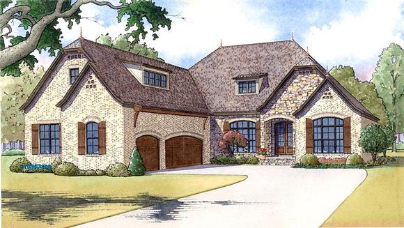 European, French Country House Plan 82419 with 3 Beds, 4 Baths, 3 Car Garage Elevation
