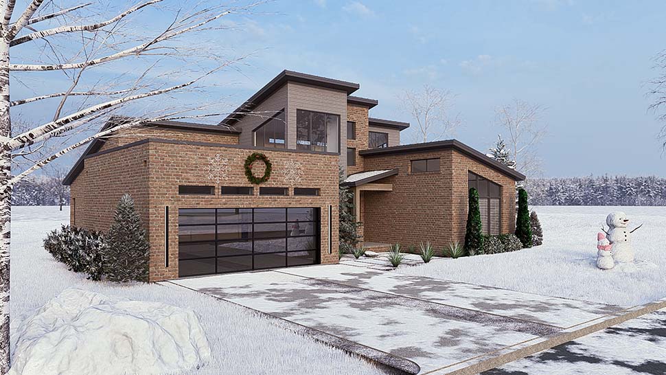 Contemporary, Modern Plan with 2470 Sq. Ft., 3 Bedrooms, 2 Bathrooms, 2 Car Garage Picture 3