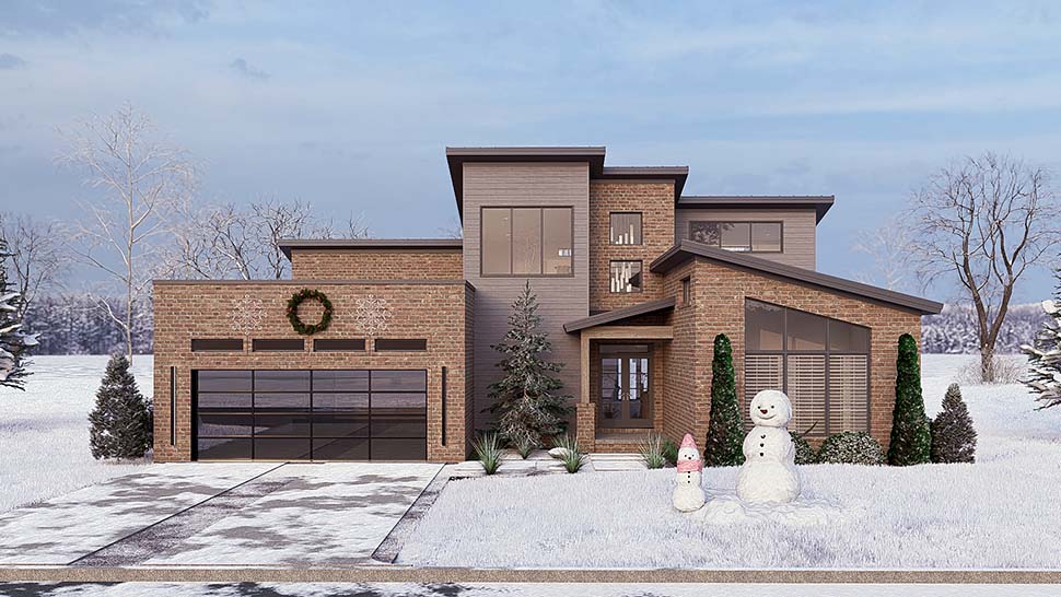 Contemporary, Modern Plan with 2470 Sq. Ft., 3 Bedrooms, 2 Bathrooms, 2 Car Garage Picture 4