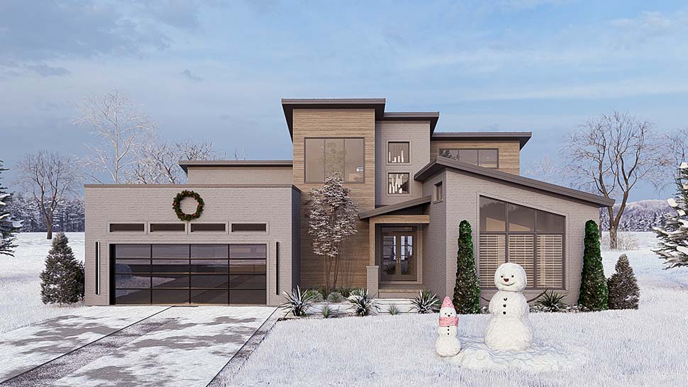 Contemporary, Modern Plan with 2470 Sq. Ft., 3 Bedrooms, 2 Bathrooms, 2 Car Garage Picture 5