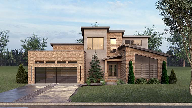 Contemporary, Modern Plan with 2470 Sq. Ft., 3 Bedrooms, 2 Bathrooms, 2 Car Garage Picture 6