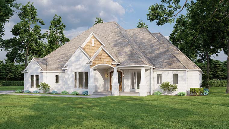 European, Traditional Plan with 3190 Sq. Ft., 4 Bedrooms, 5 Bathrooms, 3 Car Garage Picture 6