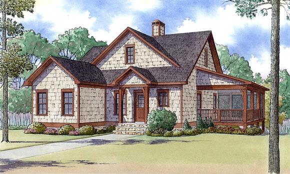 Country, Farmhouse, Southern, Traditional House Plan 82424 with 3 Beds, 2 Baths Elevation