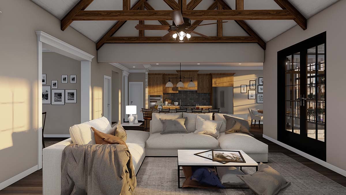 Country, European, French Country Plan with 2849 Sq. Ft., 4 Bedrooms, 4 Bathrooms, 3 Car Garage Picture 11