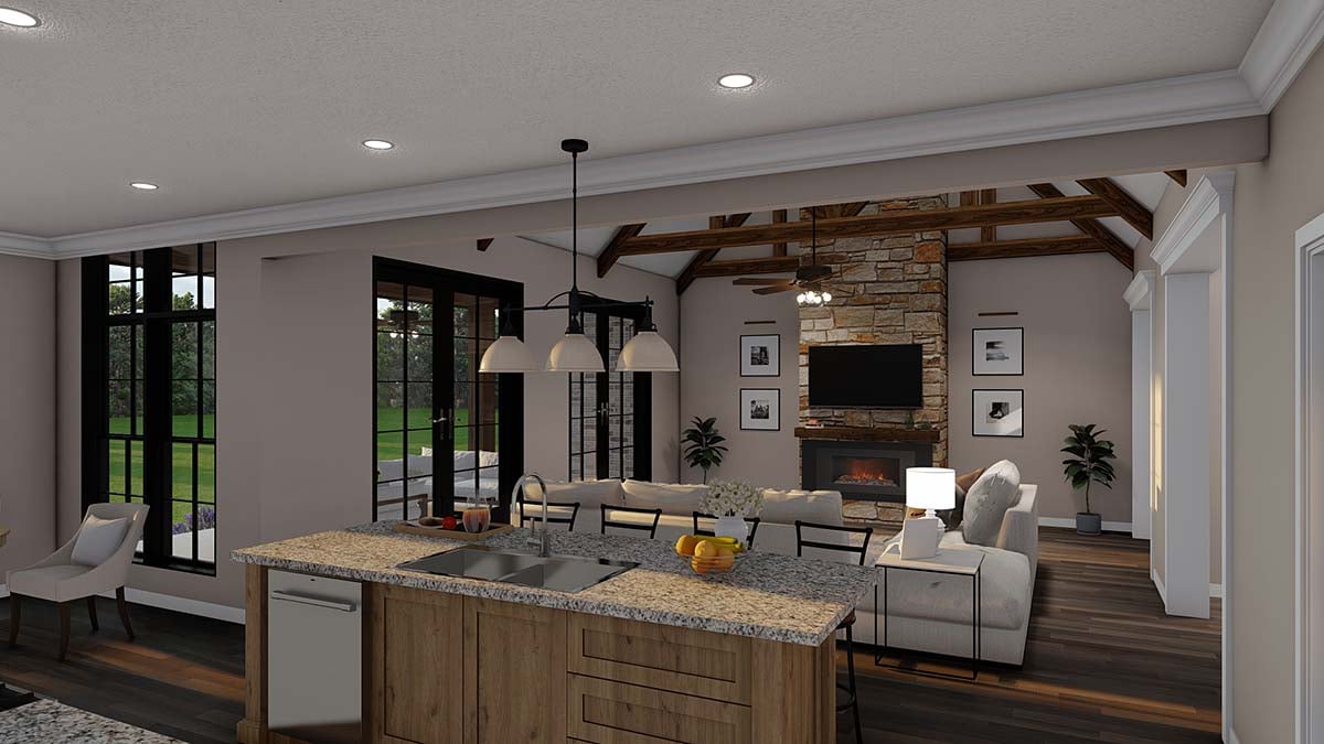 Country, European, French Country Plan with 2849 Sq. Ft., 4 Bedrooms, 4 Bathrooms, 3 Car Garage Picture 13