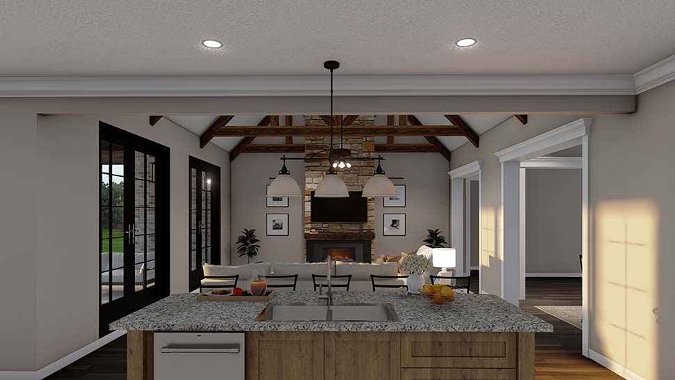 Country, European, French Country Plan with 2849 Sq. Ft., 4 Bedrooms, 4 Bathrooms, 3 Car Garage Picture 14