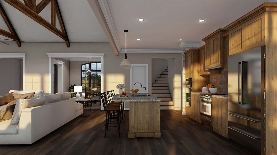 Country, European, French Country Plan with 2849 Sq. Ft., 4 Bedrooms, 4 Bathrooms, 3 Car Garage Picture 16