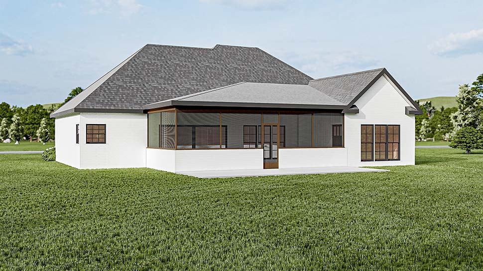 European, Southern, Traditional Plan with 1640 Sq. Ft., 3 Bedrooms, 2 Bathrooms, 2 Car Garage Picture 16